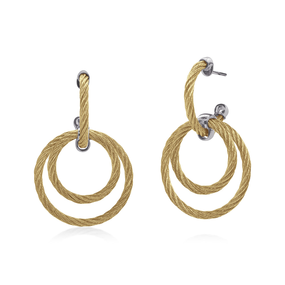 Alor 18K White Gold & Stainless Steel Earrings