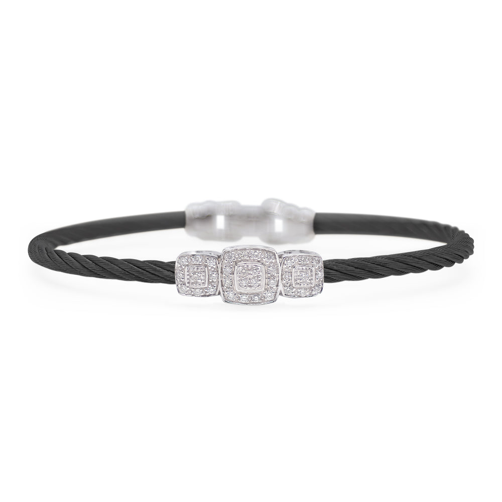 Alor Black Cable Diamond Bracelet