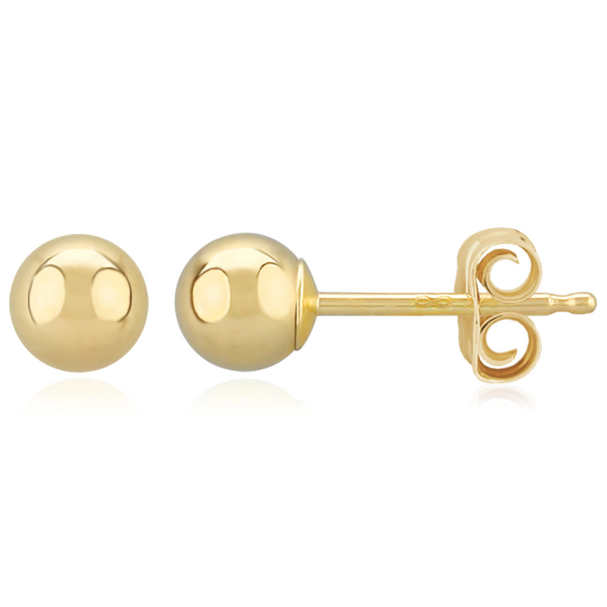4mm Gold Ball Earrings