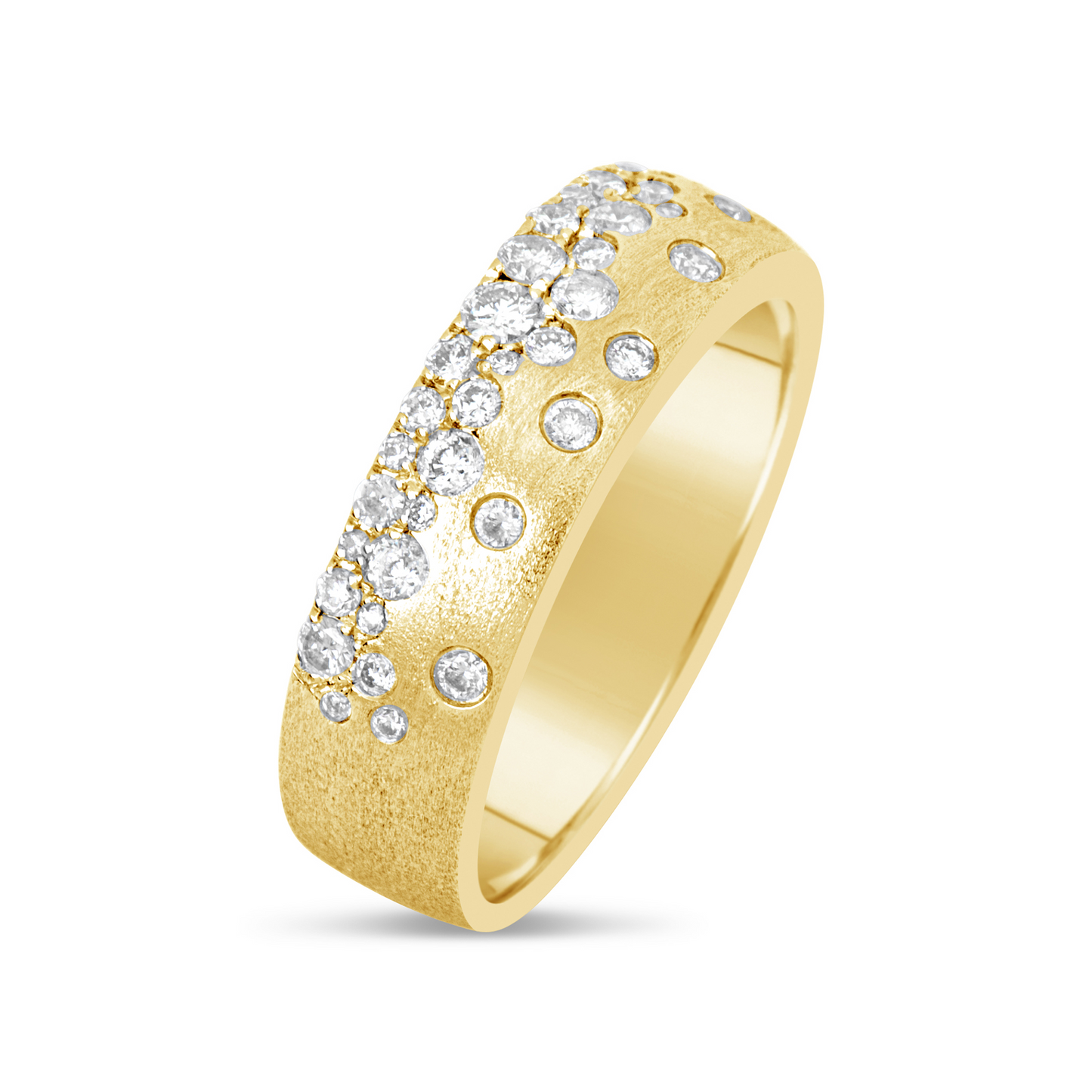 14Ky Flush Set Diamond Band