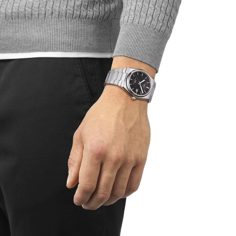 Tissot Prx40250 40Mm Auto Stainless Steel Black Index Grey Stainless Steel Watch