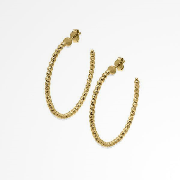 Desmos 18K Yellow Gold Plated Hoop Earrings