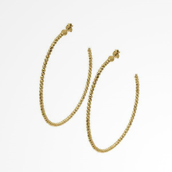 Desmos 18K Yellow Gold Plated Hoop Earrings
