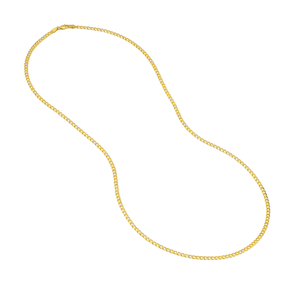 Gold 24" 2.7Mm Diamond Cut Curb Chain
