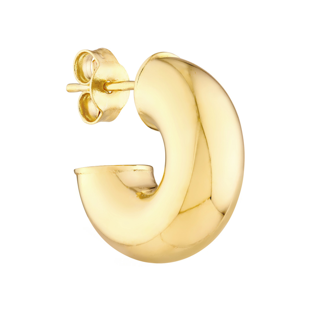 Rolland's Design Gold Wide Open Hoop Earrings