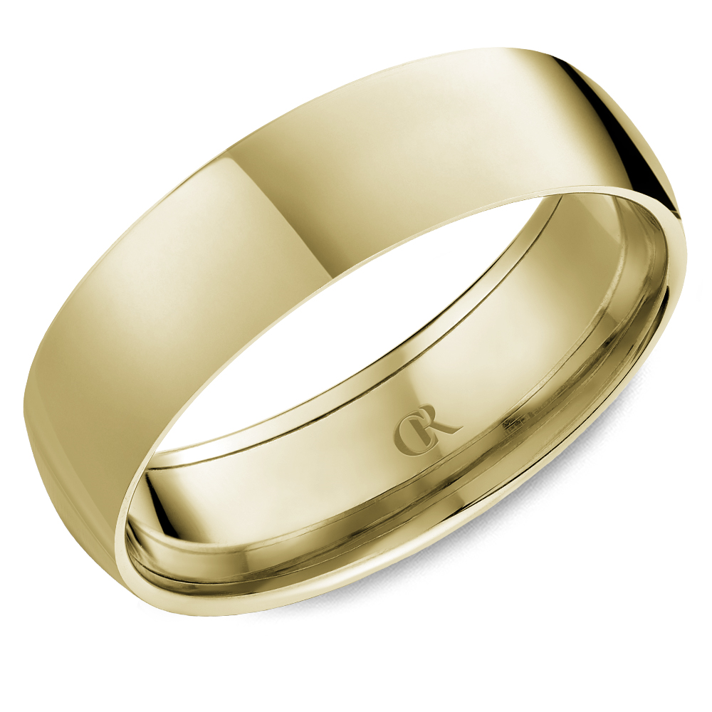 Crown 14K Yellow Gold 6Mm High Polish Band
