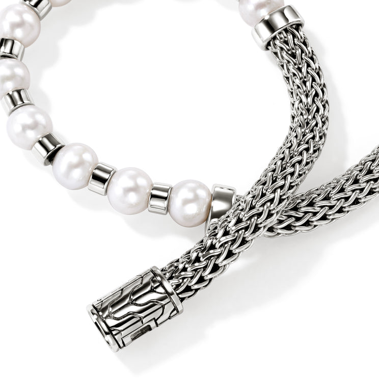 John Hardy Essential Silver 6-6.5Mm Cultured Pearl Bracelet