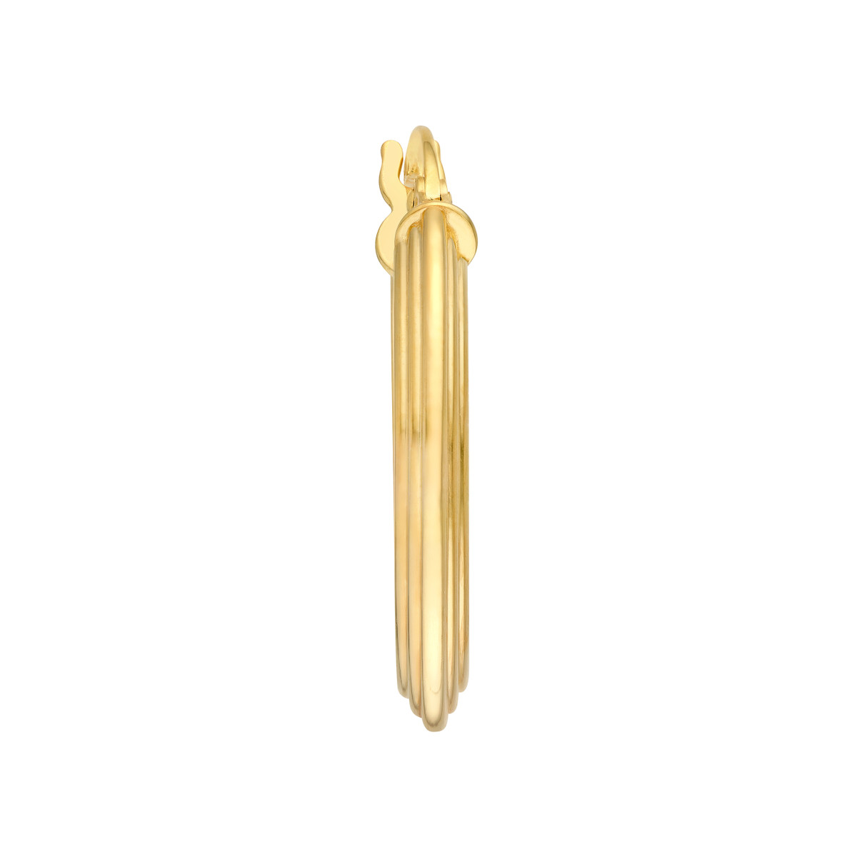 Rolland's Design Gold Triangle Tube Hoop Earrings