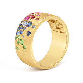 Dilamani Rainbow Sapphire & Tsavorite Band