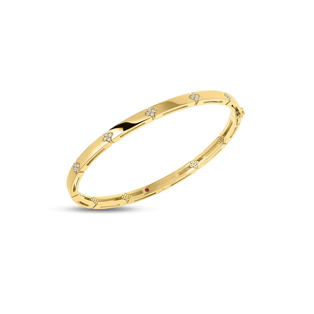Roberto Coin 18K Yellow Gold Diamond Love In Verona Bangle