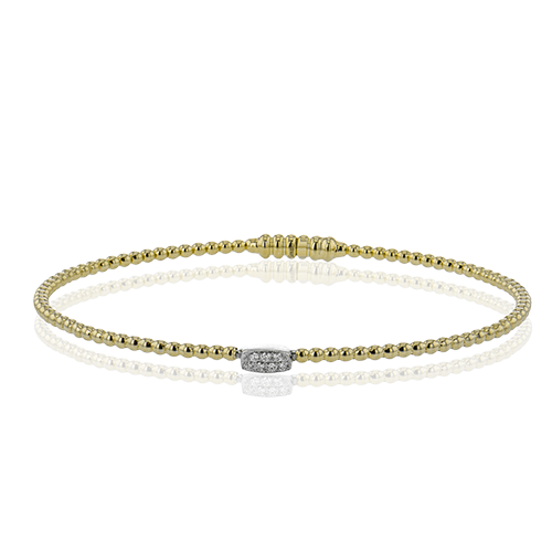 Simon G 18K Two Tone Diamond Bangle Bracelet