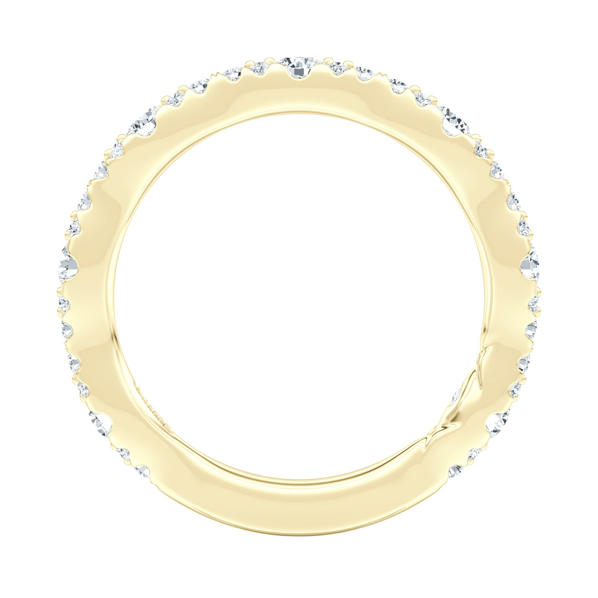 A Jaffe 14K Yellow Gold Diamond Wedding Band