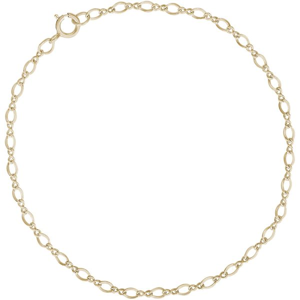 Yellow Gold Plated Sterling Silver Classic Link Bracelet