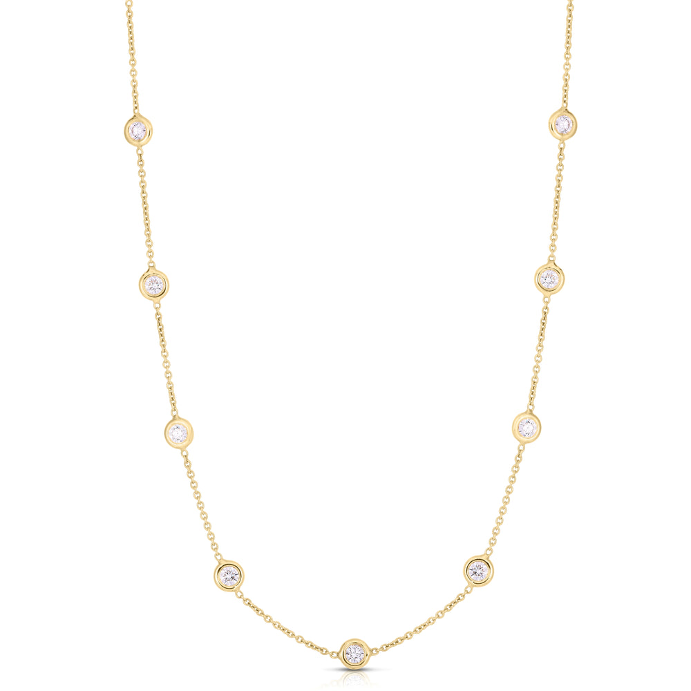 Roberto Coin 18K Yellow Gold Diamonds By The Inch 28 Station Necklace
