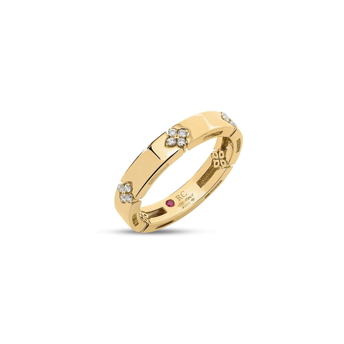 Roberto Coin 18K Yellow Gold Love In Verona Diamond Accent Ring