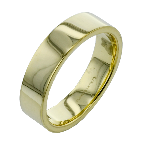 Zeghani 14K Yellow Gold Flat Band