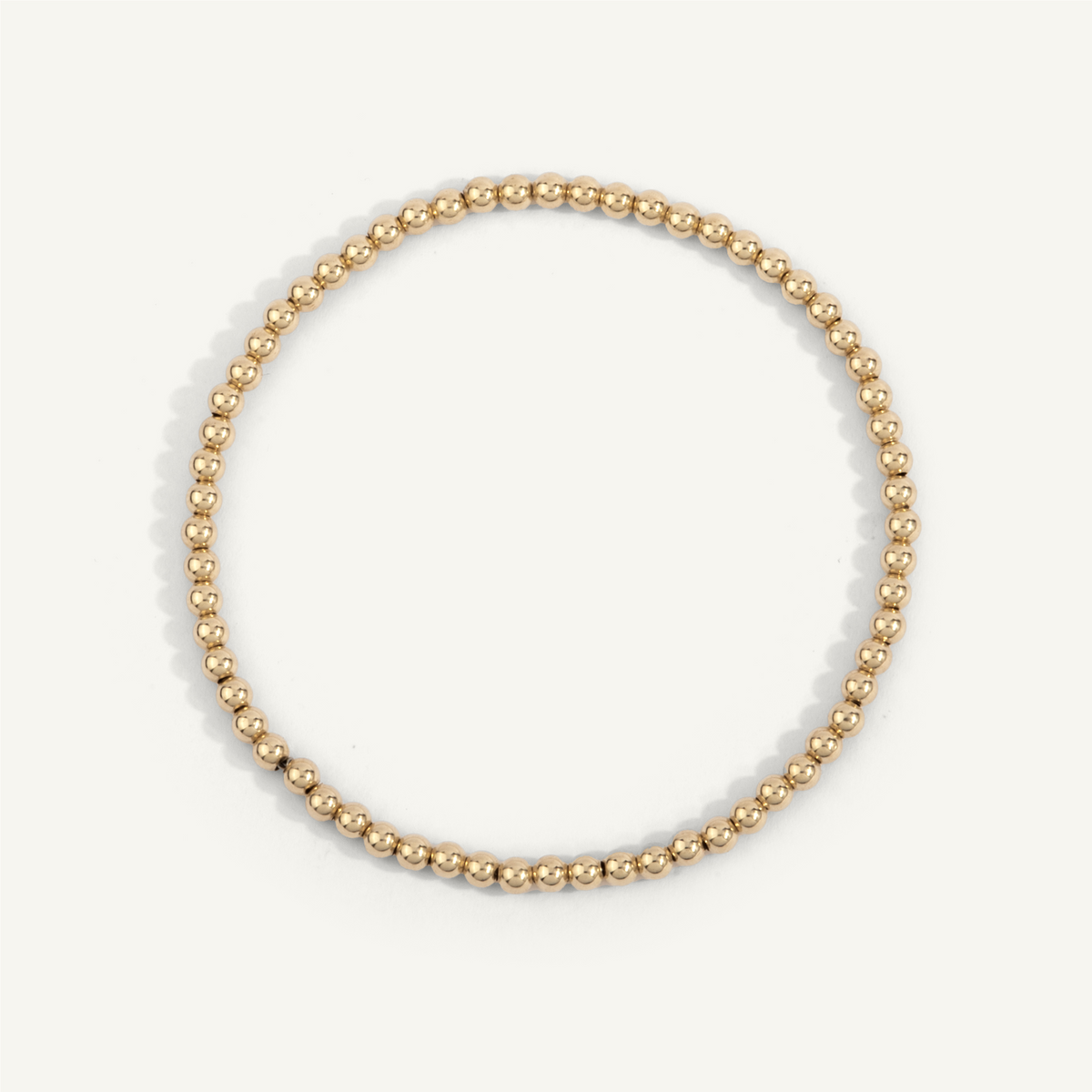 Dee Berkley 3Mm Shine Bright Gold Filled Beaded Bracelet