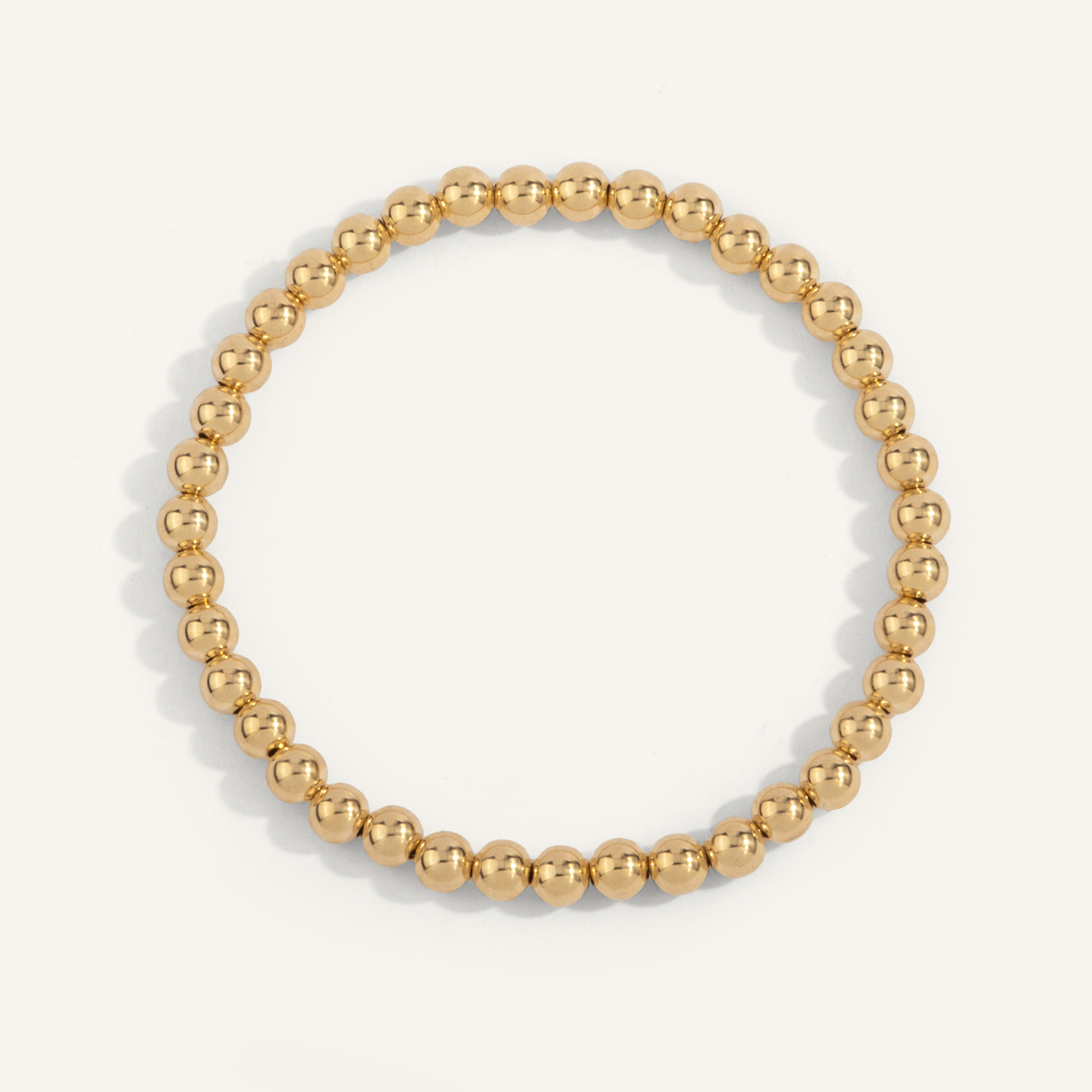 Dee Berkley 5Mm Shine Bright Gold Filled Beaded Bracelet