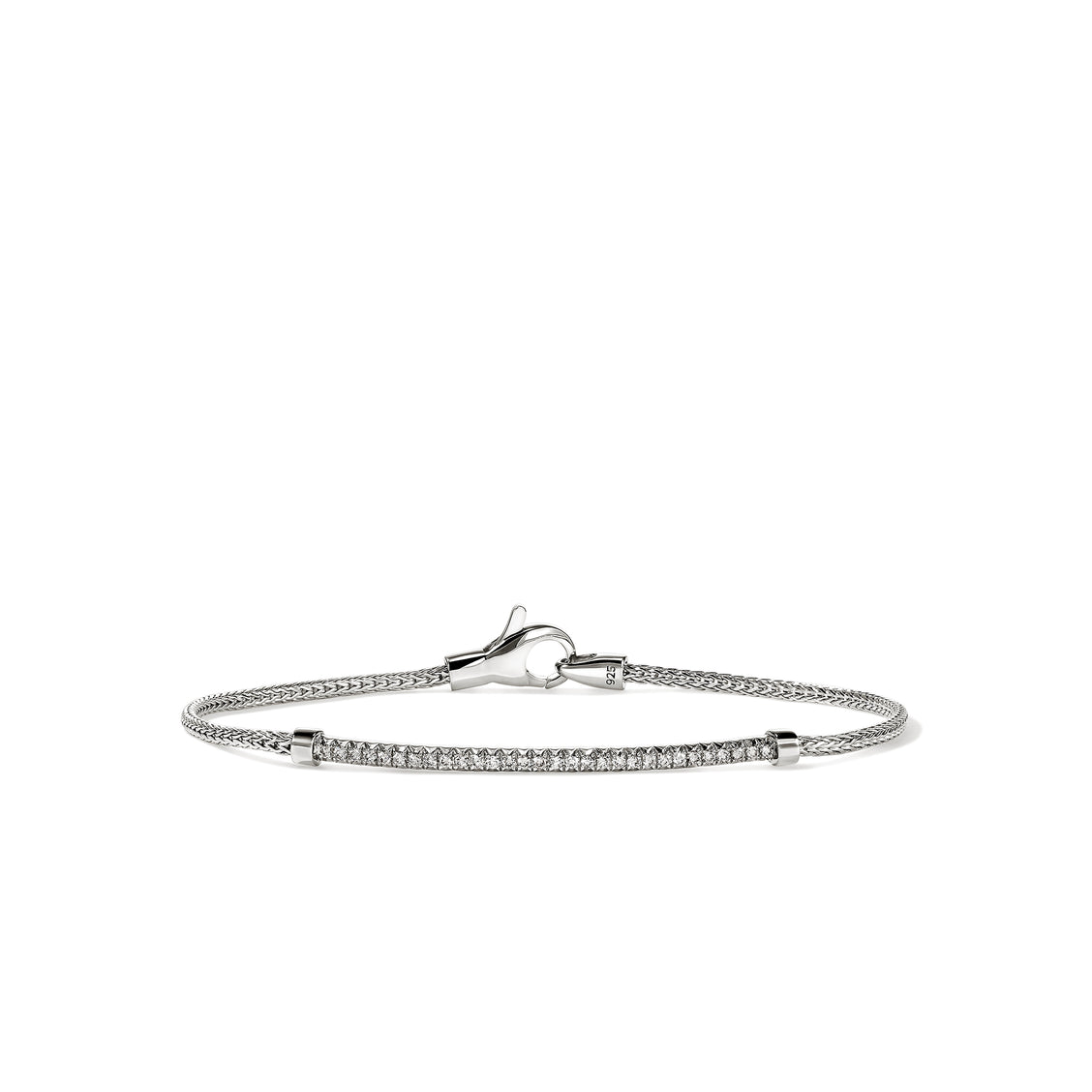 John Hardy Sterling Silver Essential Pavé Diamond Bracelet