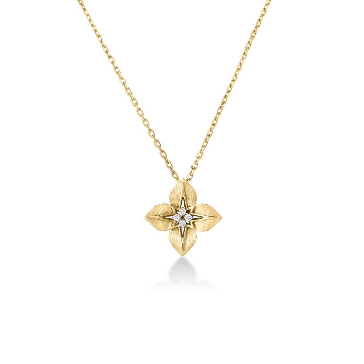 Roberto Coin 18K Two Tone Princess Star Diamond Star Necklace