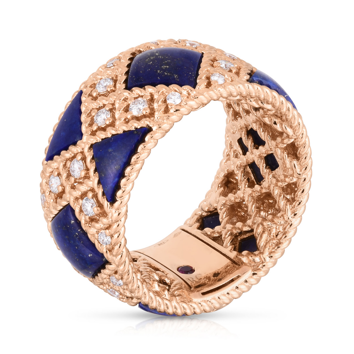 Roberto Coin 18K Rose Gold Palazzo Ducale Diamond And Lapis Ring