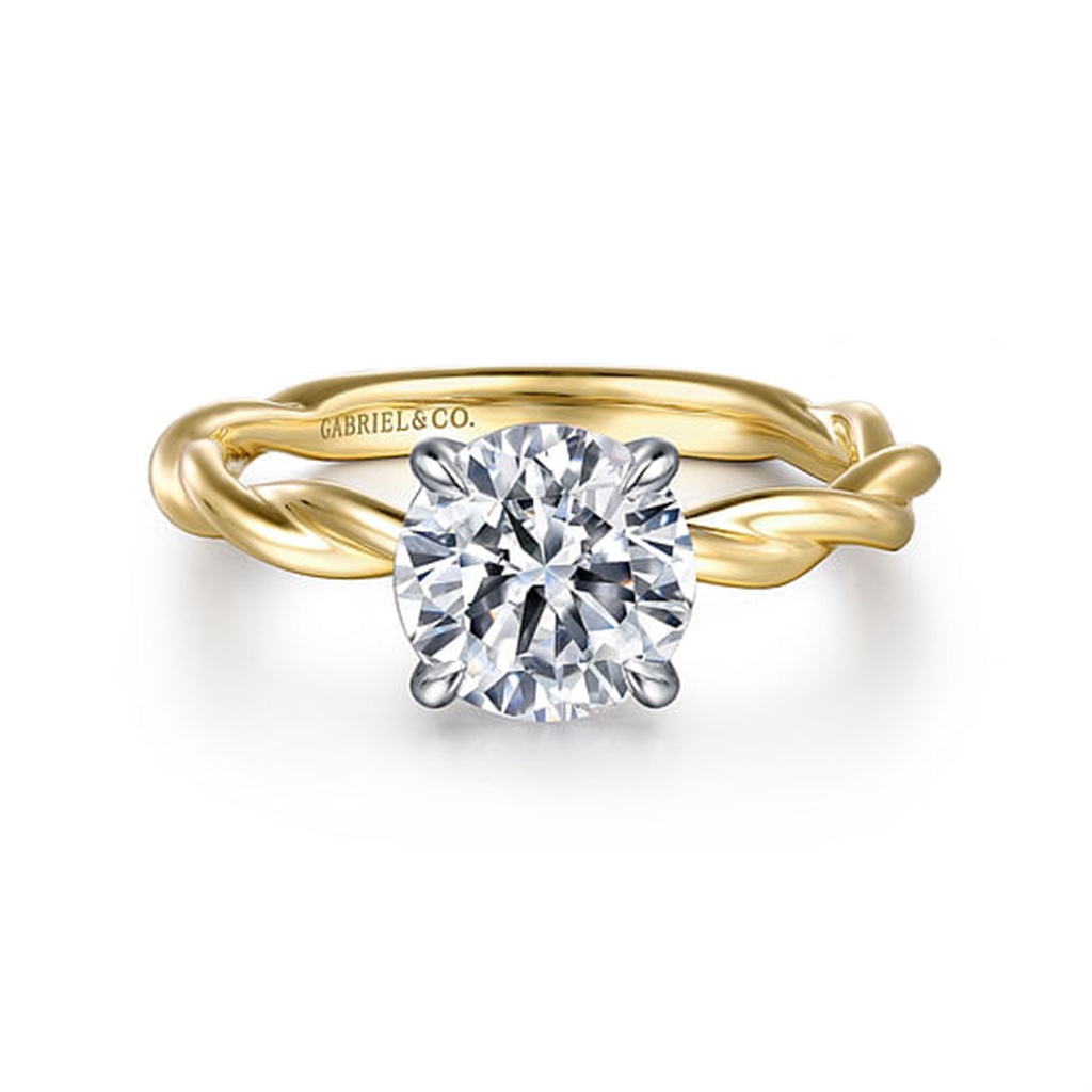 Gabriel "Emersin" Yellow Gold Twisted Semi-Mount