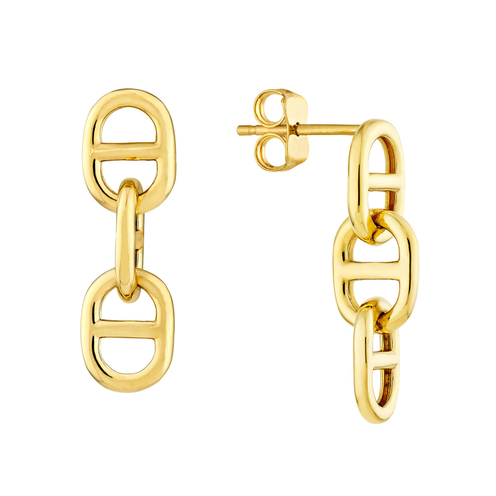 Rolland's Designs 14K Gold Dangle Link Earrings
