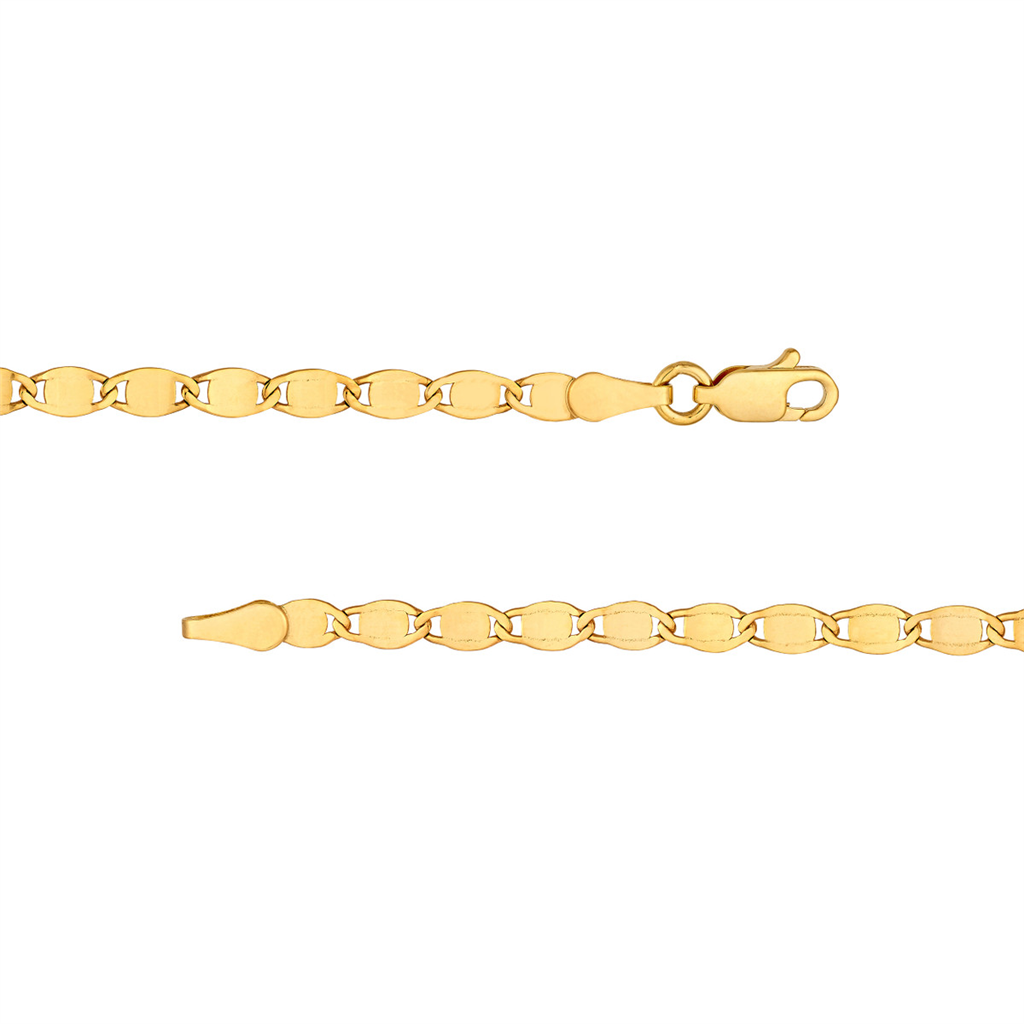 Gold 3.35Mm Diamond Cut Valentino Link Bracelet
