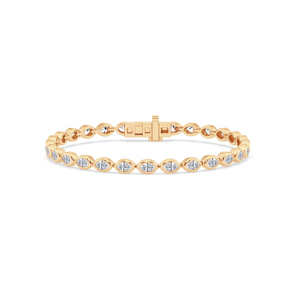14K Yellow Gold Diamond Tennis Bracelet