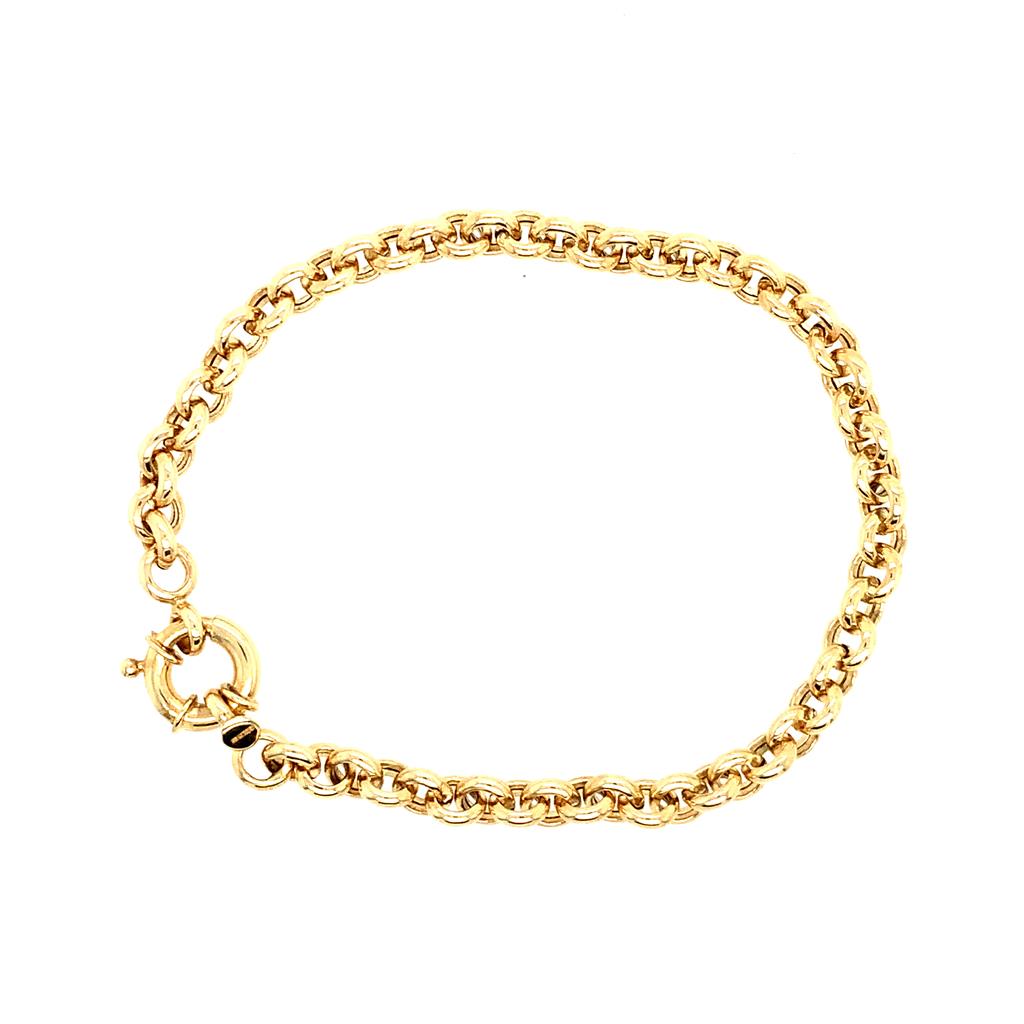 Rolland's Designs 14K Yellow Gold Oval Charm Bracelet