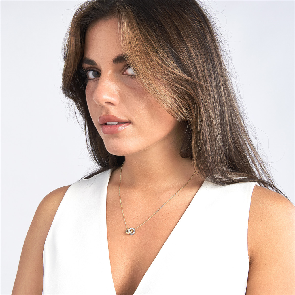 Rolland's Designs 14K Gold Double Circle Necklace