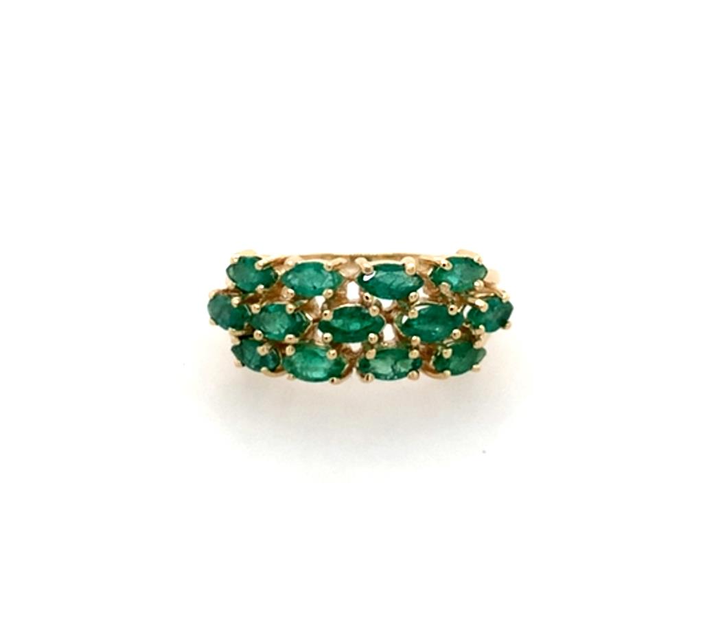 Estate 10K Emerald Ring
