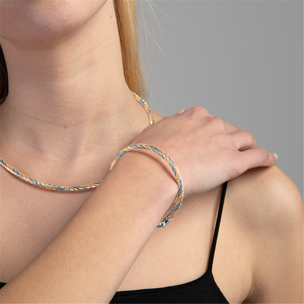 Desmos Two-Tone Twist Bracelet