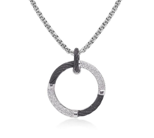 Alor Open Circle Diamond Pendant
