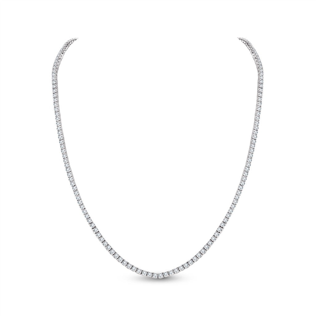 Rolland's Design 14K Gold 4-Prong Diamond Tennis Necklace