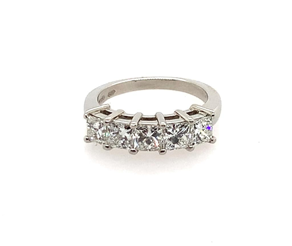 Estate Platinum Princess Cut Band