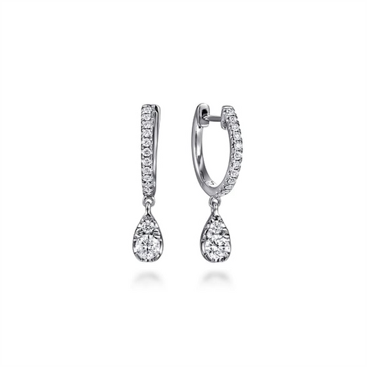 Gabriel Diamond Huggie Drop Earrings