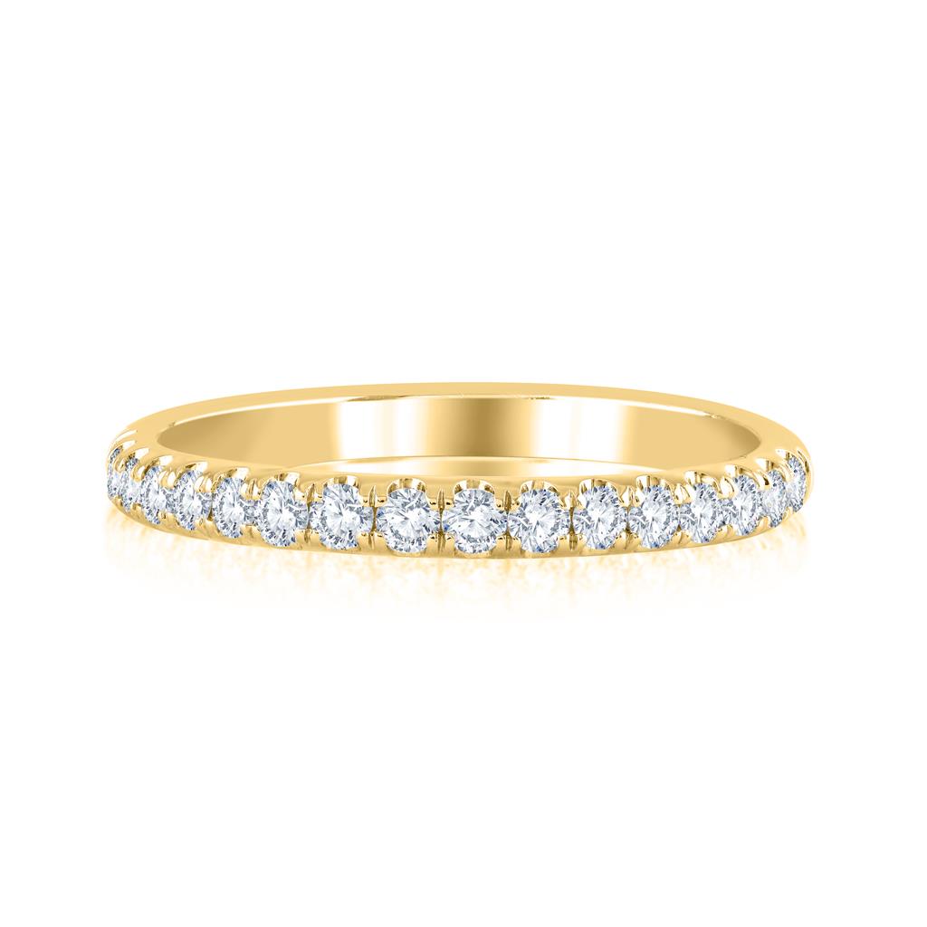 14K Yellow Gold Diamond Wedding Band