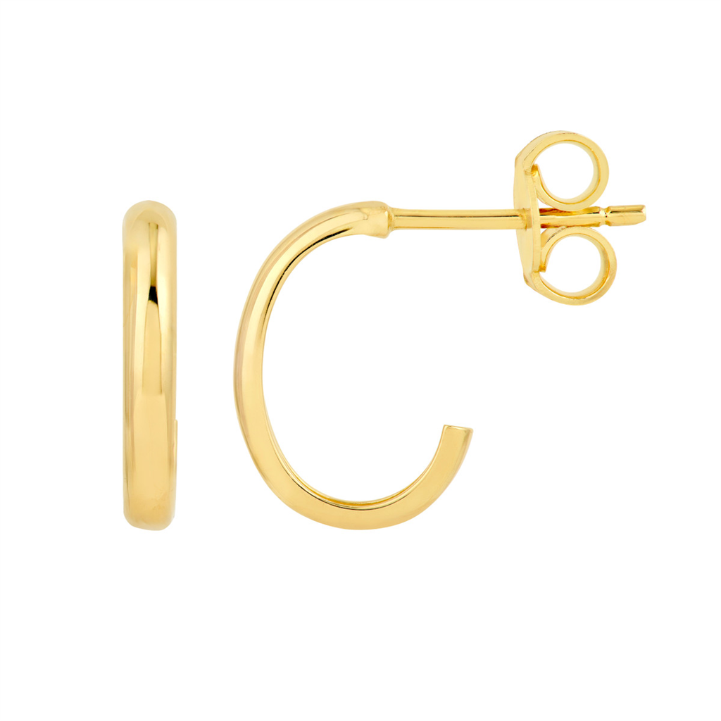 Rolland's Design Gold Medium J Hoop Earrings