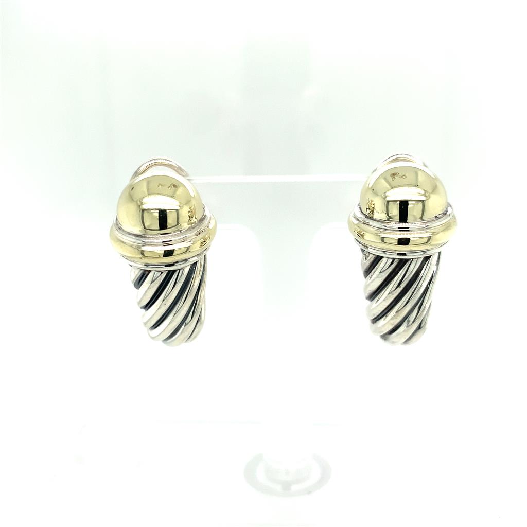 Estate David Yurman "Metro" Two Tone Earrings