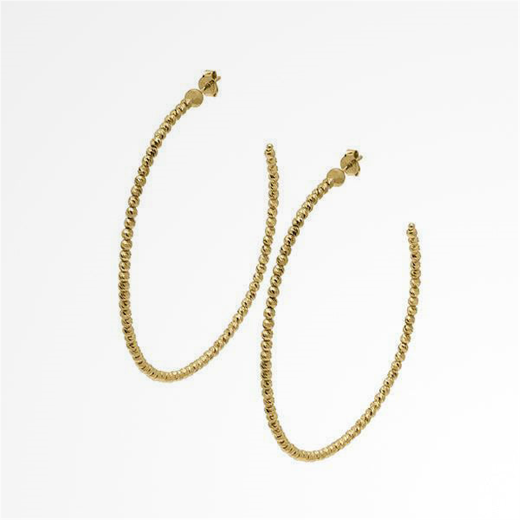 Desmos 18K Yellow Gold Plated Hoop Earrings