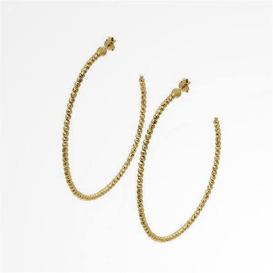 Desmos 18K Yellow Gold Plated Hoop Earrings