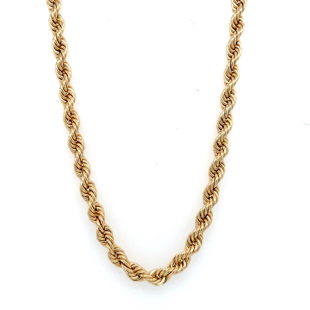 Estate 14K Gold Rope Chain
