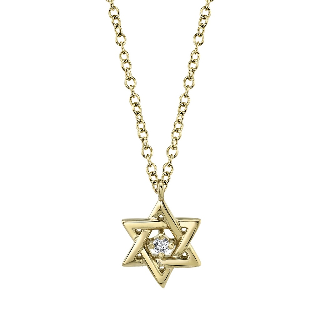 14K Gold and Diamond Star of David