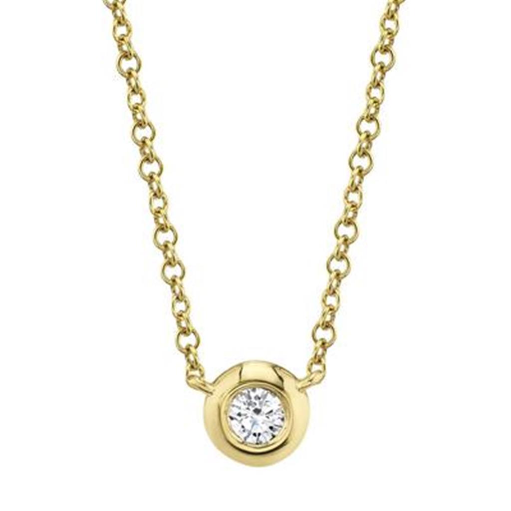 Shy Creation Diamond Bezel Necklace