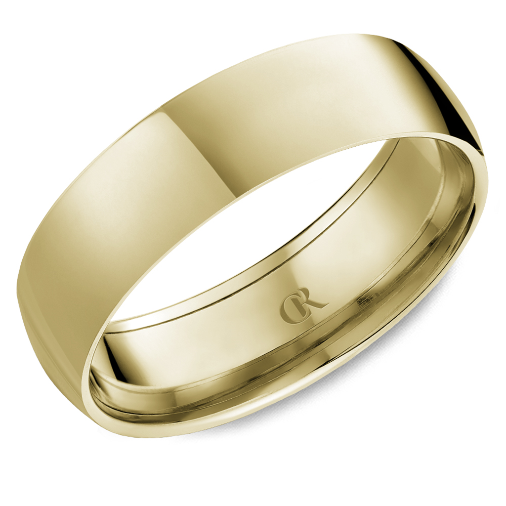 Crown 14K Yellow Gold 6Mm High Polish Band