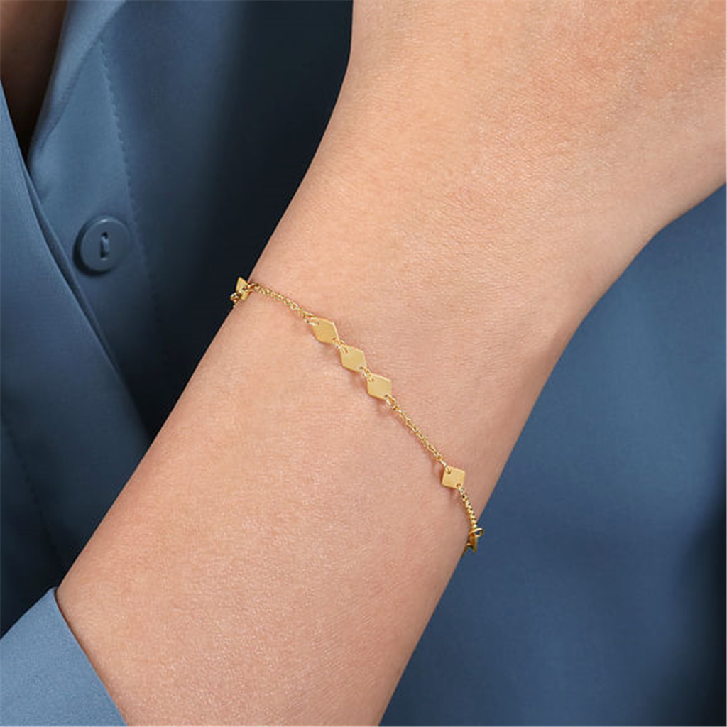 Gabriel Rhombus Stations Contemporary Bracelet