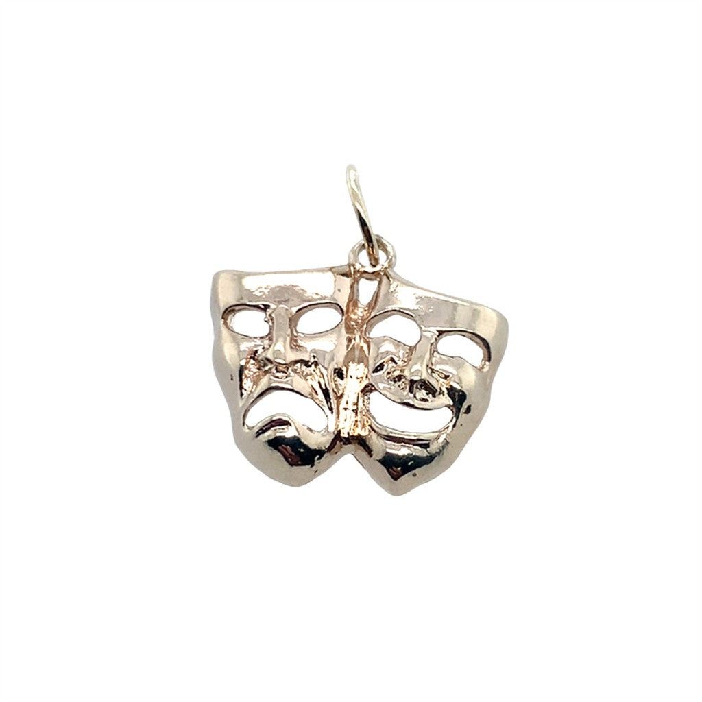 Estate 10K Yellow Gold Drama Theater Mask Charm