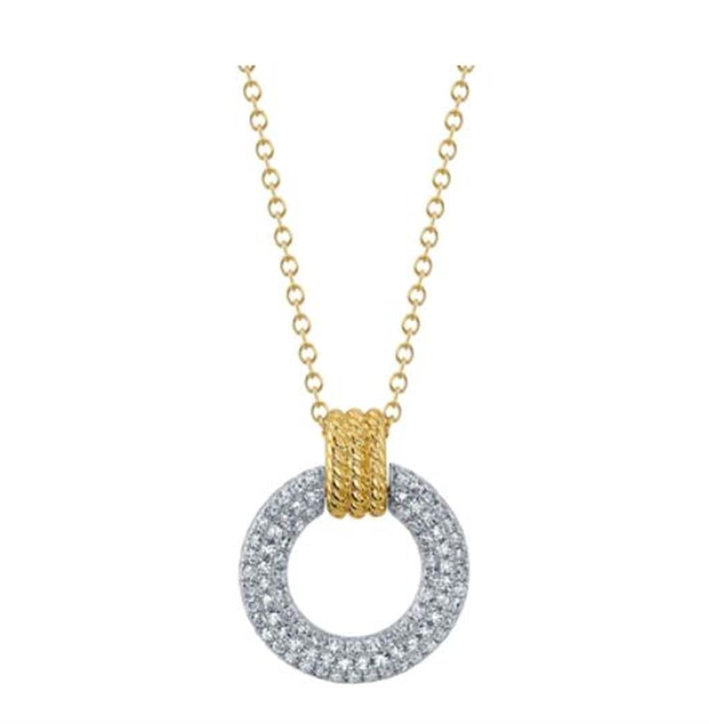 Shy 14Ktt Diamond Circle Pendant