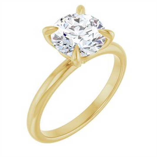 Rolland's Designs Yellow Gold Solitaire 4-Prong Semi Mount
